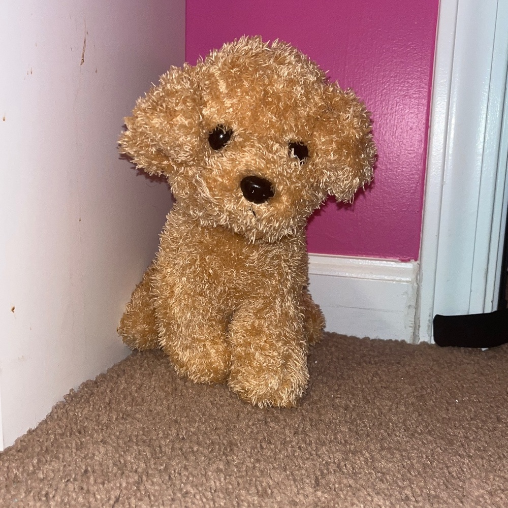 Golden doodle stuffed animal
